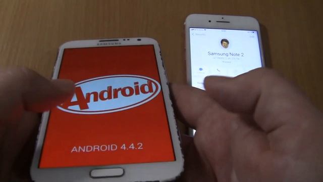 Incoming call & Outgoing call at the Same Time Iphone 7 plus+Samsung Galaxy Note 2 смотреть онлайн