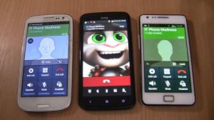 Android 4 fake call on HTC One X+Incoming cal&Outgoing call at the Same Time Samsung S3+S2