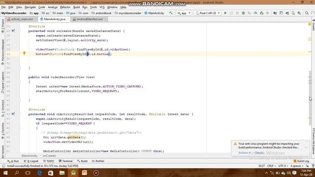 Implementation of Video Recorder using Camera Intent in Android смотреть онлайн