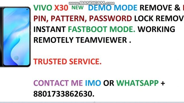 VIVO X30 DEMO MODE REMOVE & PIN PATTERN PASSWORD LOCK FACTORY RESET INSTANT REMOTELY смотреть онлайн