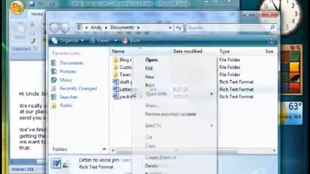 Restore an older version of a file using Windows Vista смотреть онлайн