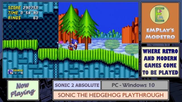 Sonic 2 Absolute - PC - Sonic (All Emeralds) - #10 - Hill Top Zone: Act 2 смотреть онлайн