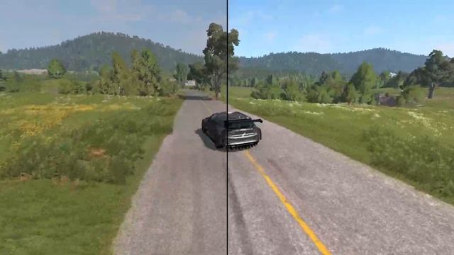 BeamNG Auto HDR Test (SIDE BY SIDE) comparison смотреть онлайн