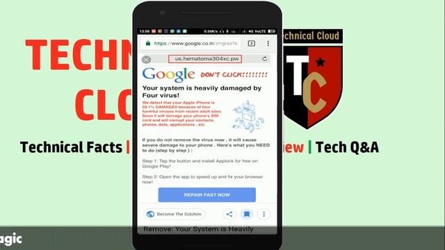 WARNING! Your Phone has A Virus Google Android Virus Warning!! смотреть онлайн