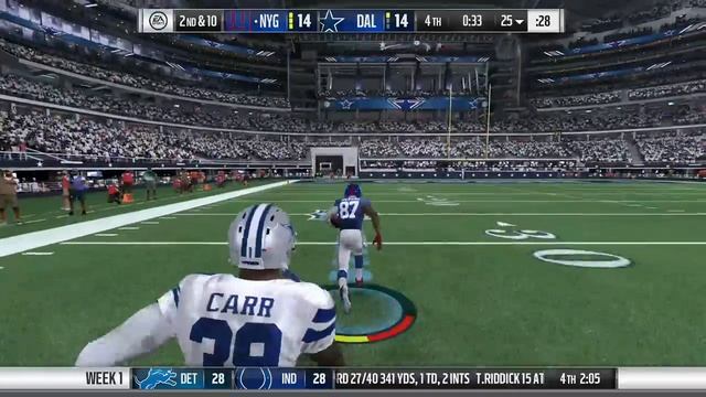 Madden NFL 17: Sterling Shepard clutch touchdown in Giants vs. Cowboys смотреть онлайн