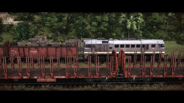 Trainz: A New Era SP2 / BR 220 / M62 Transporting logs with train смотреть онлайн