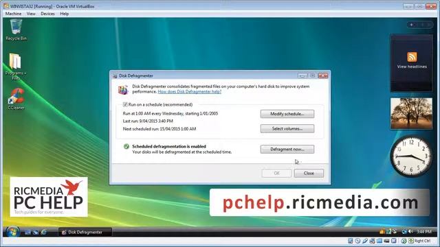 Defragment hard drive on Windows Vista смотреть онлайн