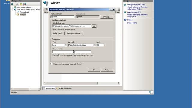 Egzamin zawodowy teleinformatyk - Windows Server 2008 - Instalacja IIS (WWW i FTP) смотреть онлайн