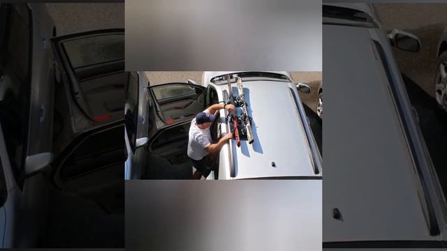 Установка магнитов для перевозки двух пар лыж на автомобиле с рейлингами смотреть онлайн