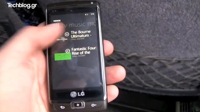 Windows Phone 7 running on LG GW910 (Greek) смотреть онлайн