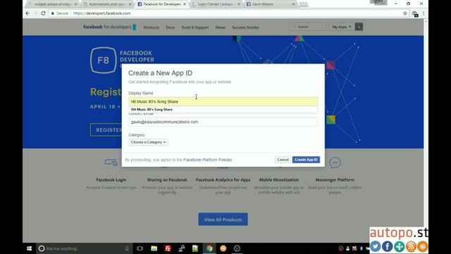 autopo.st - How to create a Facebook App for our website Widgets смотреть онлайн