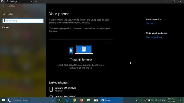 Windows 10 April 2018 update Link your phone to your PC IOS Android смотреть онлайн