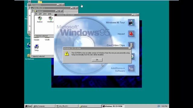 Installing Windows 95 on VMWare Workstation and installing IE4 смотреть онлайн