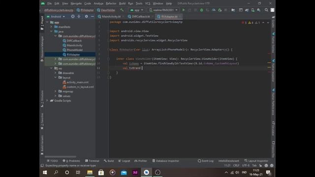 Diffutil Recyclerview || Android Studio Tutorial смотреть онлайн
