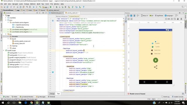 Create an Android GAME - Part 3: Design StartActivity - Android Studio Tutorial смотреть онлайн