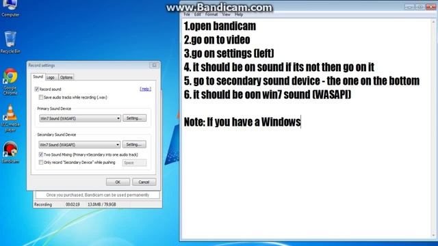 How to record your computer sound with bandicam (windows 7) смотреть онлайн