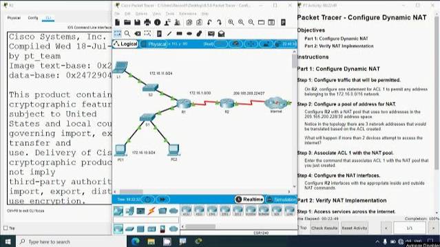 6.5.6 Packet Tracer - Configure Dynamic NAT смотреть онлайн