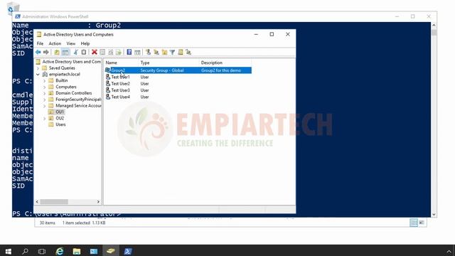Create and Manage Active Directory Groups Using PowerShell смотреть онлайн