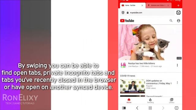 Swipe to open active tabs | Vivaldi Browser смотреть онлайн