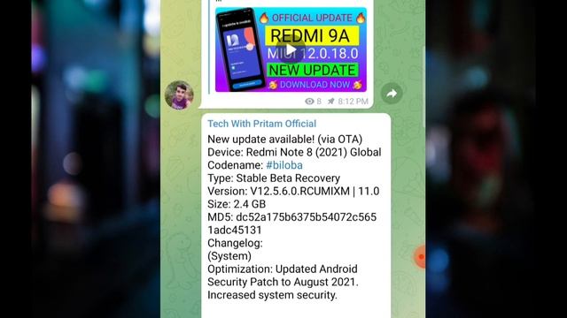 Redmi Note 8 MIUI 12.5 & Android 11 Official Update Rollout | Redmi Note 8 New Update | Redmi Note смотреть онлайн