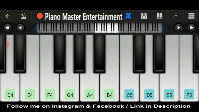 Humnava Mere Song (Jubin Nautiyal) | Easy & Slow Piano | Piano Master Entertainment | Mobile Piano. смотреть онлайн