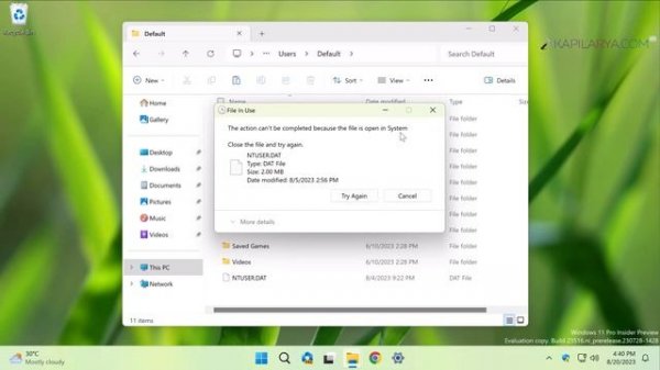 The User Profile Service Failed The Sign-in for Windows 11