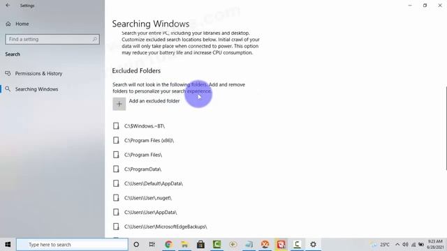 Windows 10 Home : How to add an exclude folder in search Windows смотреть онлайн