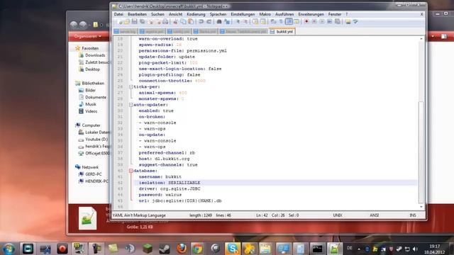 Minecraft Bukkit Server erstellen 1.2.5 [Cracked] [HD] [Deutsch] [Tutorial] смотреть онлайн