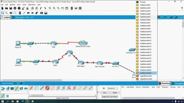 10.2.6 Packet Tracer - Use LLDP to Map a Network смотреть онлайн