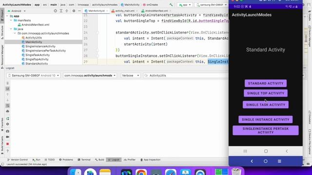 How To Use Activity Launch Modes In Android - Part 1 смотреть онлайн