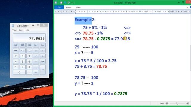 calculate percentage on windows calculator смотреть онлайн