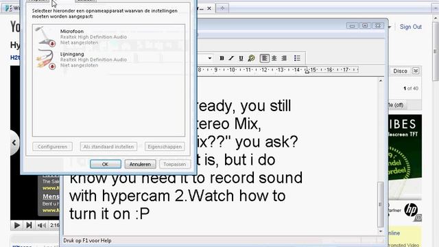 How to record sound with HyperCam 2.14.02 on Vista/Windows 7/ windows XP смотреть онлайн