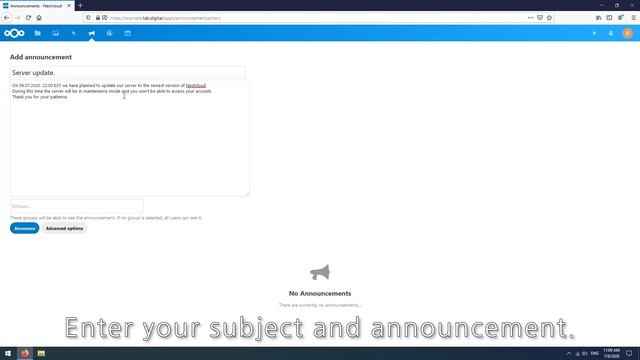 How to use announcements in Nextcloud | Announcement center app смотреть онлайн