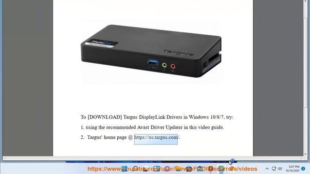 DOWNLOAD Targus DisplayLink Drivers in Windows 11/10/8/7 смотреть онлайн
