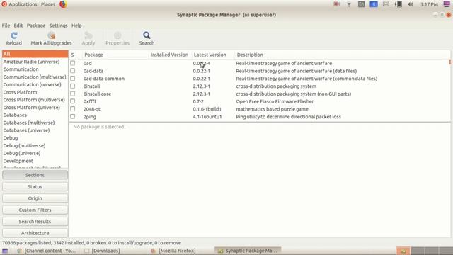 TUTORIAL 38: UBUNTU ICT TUTORIAL | How to updates Firefox Web browser through Synaptic Package Mgr смотреть онлайн