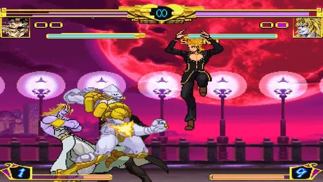 Jojo mugen Jotaro and Giorno vs Dio Over Heaven смотреть онлайн