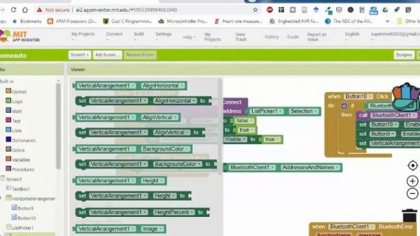 MIT App Inventor Bluetooth Arduino Controlled Home Automation Android App