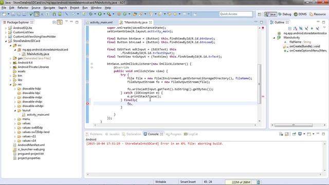 How to write and read file in android смотреть онлайн