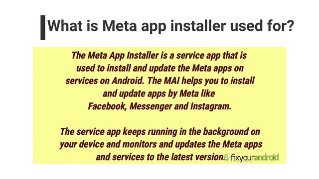 What is Meta App Installer on Android? Usages and Removal Guide смотреть онлайн