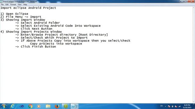 Import android project into eclipse смотреть онлайн