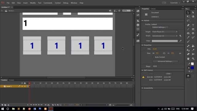 Calculator Part 1 Action Script 3.O in Adobe Animate CC in Hindi смотреть онлайн