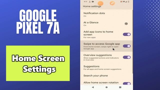GOOGLE PIXEL 7A Home screen settings || How to use custom home screen || How to display home screen смотреть онлайн