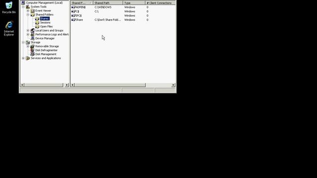 Disabling Default Admin Shares in Windows XP смотреть онлайн
