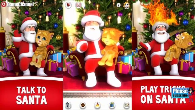 Talking Larry the Bird Talking Santa Meets Ginger Android İos Gameplay Video смотреть онлайн