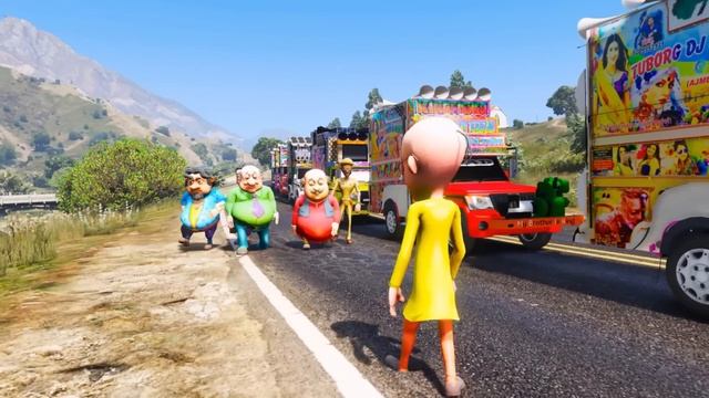 Motu Patlu Ghasita Ram Doctor Jhatka Chingum Sir John GTA 5 !! Dj Dance Challenge Video