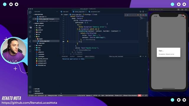 How to Handle errors on UI in Flutter - (English) смотреть онлайн