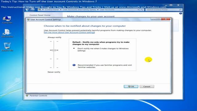 Turn off User Account Control (UAC) in Windows 7 смотреть онлайн