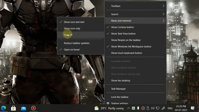 How To Remove News & Interest Icon From the Taskbar in Windows 10 | JOHN TECH смотреть онлайн