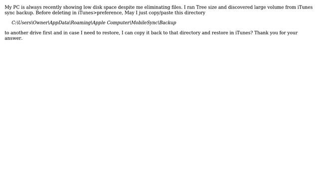 Apple: Mobilesync＞Backup eating up Disk space смотреть онлайн