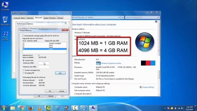 How to increase RAM. Apni PC ki RAM Bada free. How to increase Windows ram without any cost. смотреть онлайн